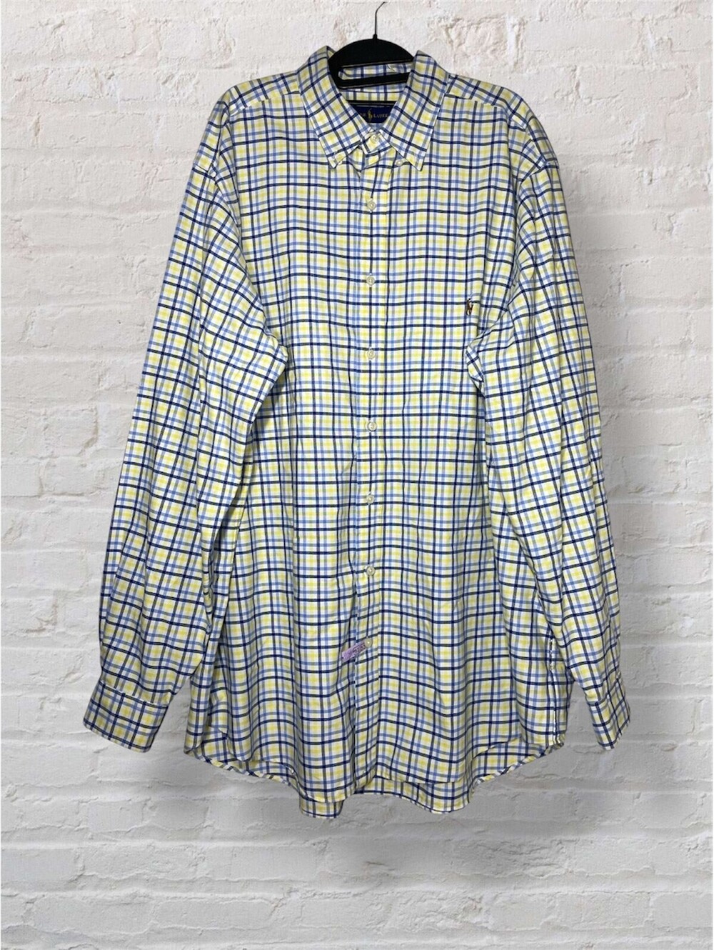 Polo Ralph Lauren XLT Shirt Men Plaid Button Down Oxford Y2K